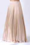 Shop_Neha Mehta Couture_Beige Silk Beads, Embroidery Round Neck Hand Lehenga Set 