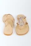 Buy_Sandalwali_Beige Beads Handmade Ambi Sandals _Online_at_Aza_Fashions
