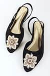 Shop_Sandalwali_Black Beads Atifa Ballerina Sandals _at_Aza_Fashions