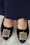 Buy_Sandalwali_Black Beads Atifa Ballerina Sandals _at_Aza_Fashions