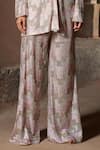 Itrh_Pink Net Crystals, Rhinestones Crystal-embellished Blazer And Pant Set _Online_at_Aza_Fashions