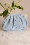 Buy_Boxwish By Bhumika_Blue Rhinestones Denim Cloud Bag _at_Aza_Fashions