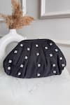 Shop_Boxwish By Bhumika_Black Rhinestones Denim Cloud Bag _at_Aza_Fashions