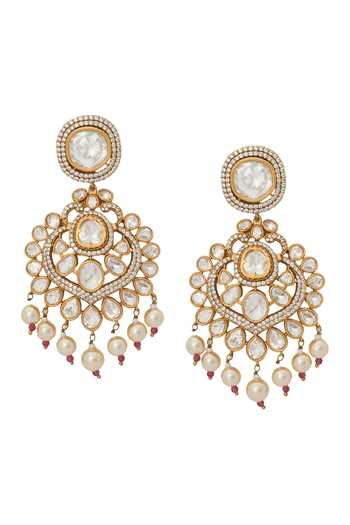 Buy_Nazaakat By Samara Singh_Pink Zari Kundan Ruby Jewelry Set _Online_at_Aza_Fashions