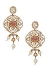 Shop_Nazaakat By Samara Singh_Pink Pearls Kundan Jewelry Set _Online_at_Aza_Fashions
