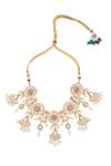 Buy_Nazaakat By Samara Singh_Pink Pearls Kundan Jewelry Set 