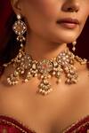 Nazaakat By Samara Singh_Pink Pearls Kundan Jewelry Set _Online