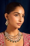 Buy Nazaakat By Samara Singh Green Zari Kundan Necklace And Earring Set at Aza Fashions Buy_Nazaakat By Samara Singh_Green Zari Kundan Necklace And Earring Set _at_Aza_Fashions