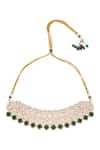 Nazaakat By Samara Singh_Green Kundan Necklace Set _at_Aza_Fashions