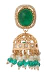 Nazaakat By Samara Singh_Green Kundan Necklace And Earring Set _at_Aza_Fashions
