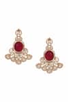 Buy_Nazaakat By Samara Singh_Pink Rani Kundan Necklace And Earring Set _Online_at_Aza_Fashions