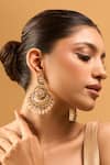 Nazaakat By Samara Singh_Gold Plated Zari Kundan Earrings _Online_at_Aza_Fashions