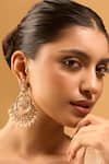 Buy_Nazaakat By Samara Singh_Gold Plated Zari Kundan Earrings _at_Aza_Fashions