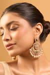 Buy_Nazaakat By Samara Singh_Green Kundan Earrings _at_Aza_Fashions