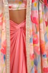 Buy_B'Infinite_Pink Georgette Sequins Square Neck, Pastel Tulip Embellished Three Piece Set 