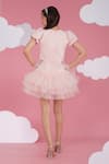 Shop_Hoity Moppet_Pink Crepe Rhinestones Designer Tulle Dress _at_Aza_Fashions