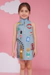 Hoity Moppet_Blue Denim Light Designer Dress _Online_at_Aza_Fashions