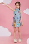 Hoity Moppet_Blue Denim Light Designer Dress _at_Aza_Fashions