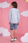 Shop_Hoity Moppet_Blue Cotton Embroidery Big Game Player Light Shirt _at_Aza_Fashions