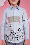 Shop_Hoity Moppet_Blue Cotton Embroidery Big Game Player Light Shirt _Online_at_Aza_Fashions