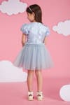 Shop_Hoity Moppet_Blue Organza, Tulle Embroidery Light Frozen Sing-along Dress _at_Aza_Fashions