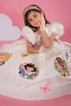 Hoity Moppet_White Organza Embroidery Magic Carpet Designer Dress _Online_at_Aza_Fashions