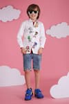 Hoity Moppet_White Cotton Sonic Character Print Shirt _Online_at_Aza_Fashions