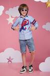 Buy_Hoity Moppet_Blue Cotton Spider-verse Light Shirt _at_Aza_Fashions