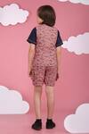 Shop_Hoity Moppet_Black Cotton Red Designer Boys Set _at_Aza_Fashions