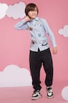 Buy_Hoity Moppet_Blue Cotton Embroidery Light Designer Shirt _at_Aza_Fashions