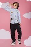 Shop_Hoity Moppet_Blue Cotton Embroidery Light Designer Shirt _Online_at_Aza_Fashions
