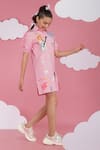 Hoity Moppet_Pink Denim Embroidery Tylor Swift Dress _Online_at_Aza_Fashions