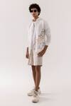 PAARSH_Ivory Linen Embroidery Shirt _Online_at_Aza_Fashions
