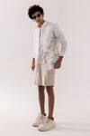 Shop_PAARSH_Ivory Linen Embroidery Shirt _at_Aza_Fashions