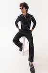 Buy_PAARSH_Black Cotton Designer Shirt _at_Aza_Fashions