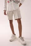 Shop_PAARSH_Beige Terrycloth Off-white Terrywool Shorts _at_Aza_Fashions