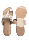 Preet Kaur_Brown Embroidery Palm Tan Kolhapuri Sandals _at_Aza_Fashions