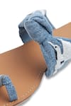 Preet Kaur_Blue Denim Bird Thumb Flats _at_Aza_Fashions