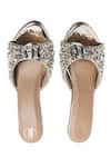 Shop_Preet Kaur_Gold Crystals Embellished Heels _at_Aza_Fashions