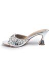 Preet Kaur_Silver Crystals Embellished Heels _Online_at_Aza_Fashions