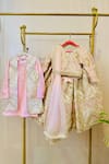 Rage Attire-Sweta Saria_Pink Organza Embroidery Baby Lehenga Set _at_Aza_Fashions