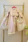 Buy_Rage Attire-Sweta Saria_Pink Organza Embroidery Baby Lehenga Set _at_Aza_Fashions