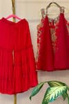 Rage Attire-Sweta Saria_Red Organza Designer Kurta Sharara Set _Online_at_Aza_Fashions