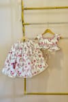 Buy_Rage Attire-Sweta Saria_White Embroidery Floral Print Girls Lehenga Set _Online_at_Aza_Fashions