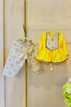 Shop_Rage Attire-Sweta Saria_Yellow Embroidery Lemon Designer Kurta Pant Set _at_Aza_Fashions