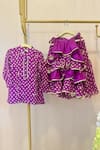 Shop_Rage Attire-Sweta Saria_Purple Chinon Embroidery Layered Tunic And Sharara Set _at_Aza_Fashions