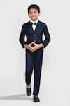 Buy_Petite Pomme_White Cotton, Polyester Navy Blue Designer Suit Set _Online_at_Aza_Fashions