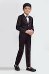 Buy_Petite Pomme_White Cotton, Polyester Wine Designer Boys Suit Set _Online_at_Aza_Fashions