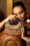 Buy_Forever Noor_Red Beads, Sequins Faiza Boat Bag In Multi Gold _Online_at_Aza_Fashions