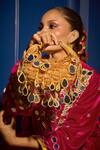 Shop_Forever Noor_Gold Beads Seher Boat Bag _at_Aza_Fashions